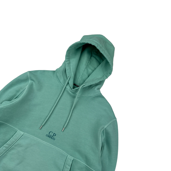 CP Company Teal Spellout Pullover Hoodie - XS