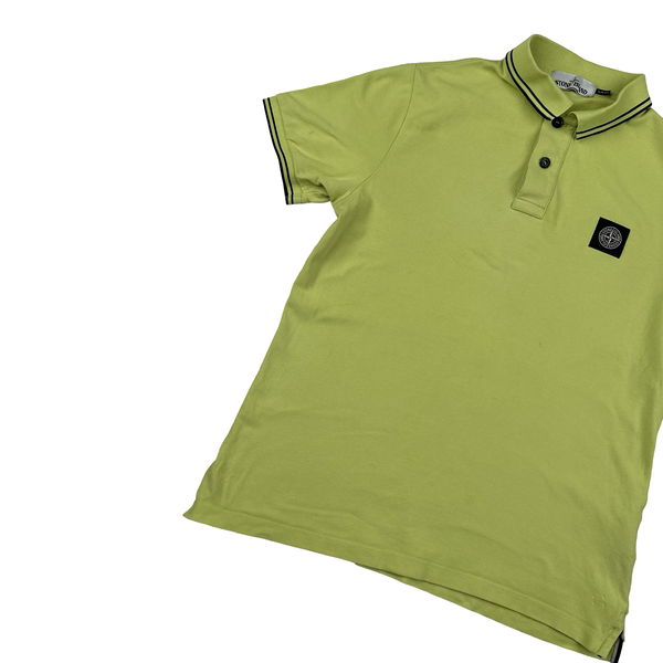 Stone Island 2019 Yellow Green Polo Shirt - Medium