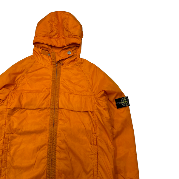 Stone Island 2000s Orange Fleece Lined Vintage Jacket - Small