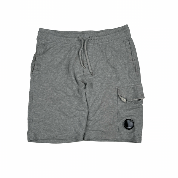 CP Company Grey Cotton Lens Viewer Shorts - Medium