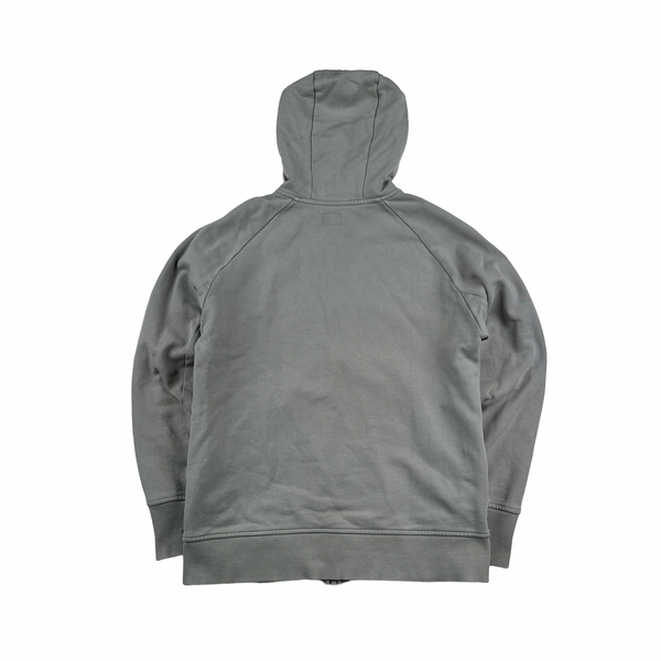 CP Company Grey Cotton Goggle Hoodie - Small