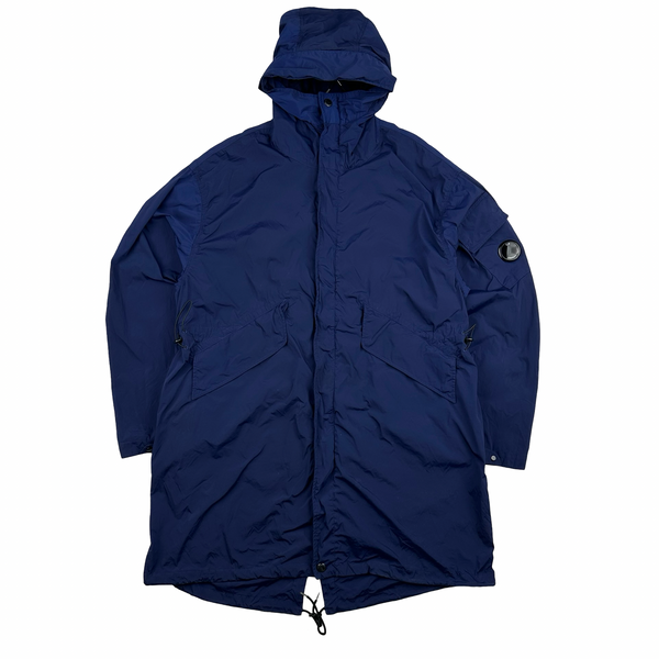 CP Company Blue Nycra Fishtail Parka Jacket - XL