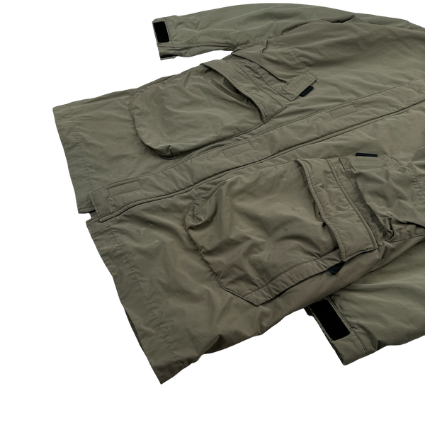 Stone Island 2018 Khaki Micro Reps Primaloft Parka Long Jacket - Large