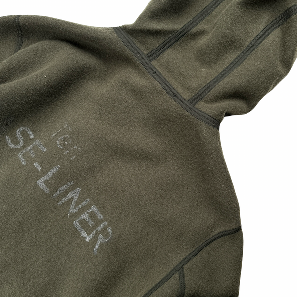 Ten C Khaki Hooded Base Liner Knit Jacket - Large