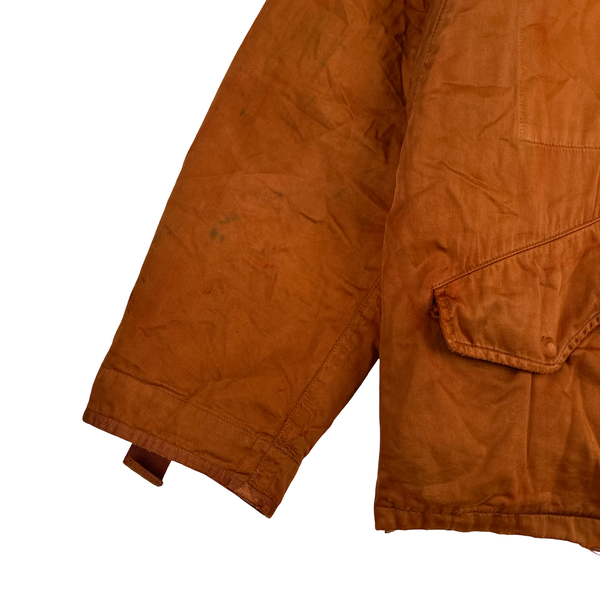 Stone Island 1994 Orange Raso Gommato Multipocket Jacket - Medium