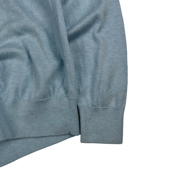 Fred Perry Baby Blue V Neck Knit - Large