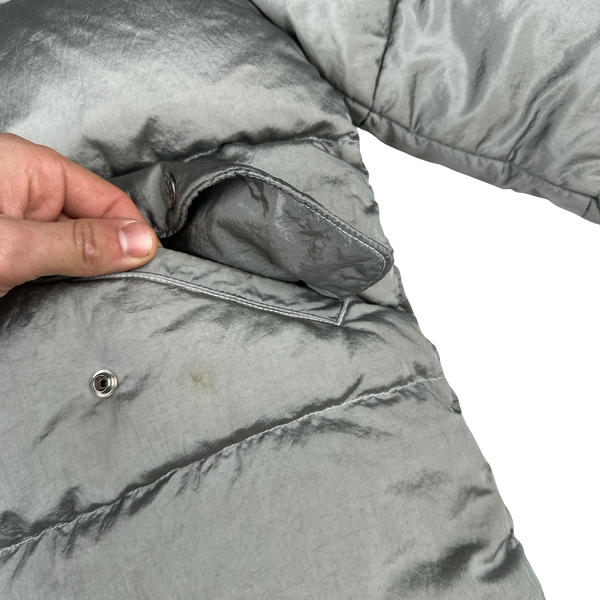 Stone Island 2022 Grey Nylon Metal Econyl Down Puffer Jacket - Medium