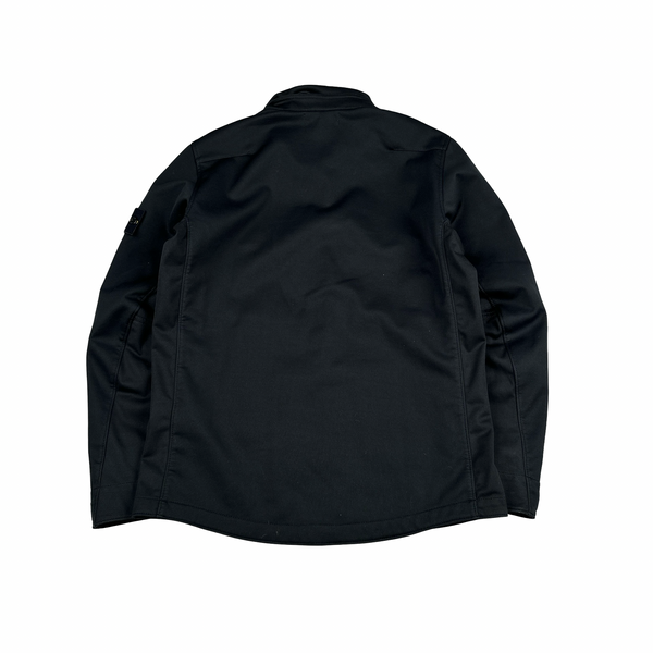 Stone Island Navy Soft Shell R Terry Zipped Jacket - XL