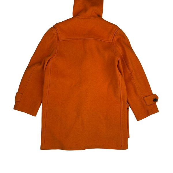Burberry Wool Orange Duffle Coat - Small