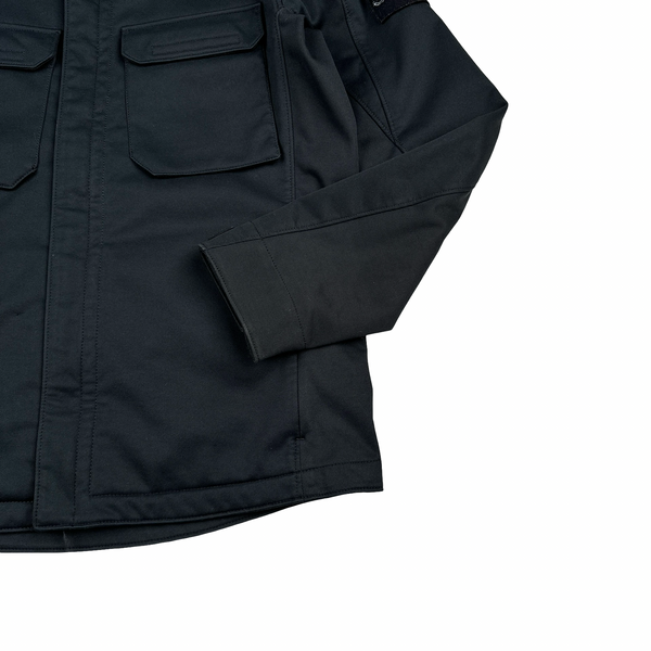 Stone Island Navy Soft Shell R Terry Zipped Jacket - XL
