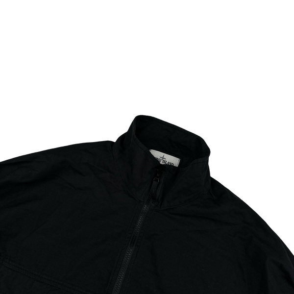 Stone Island 2021 Black Thick Cotton Ripstop Smock Pullover - XL