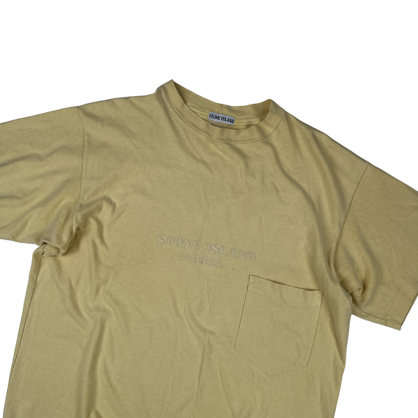 Stone Island Marina Yellow Vintage T Shirt - XL