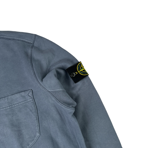 Stone Island 2019 Blue Cotton Crewneck - Large