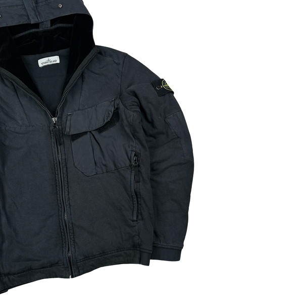Stone Island 2016 Jersey Shell Split Velvet Hood Jacket - Small