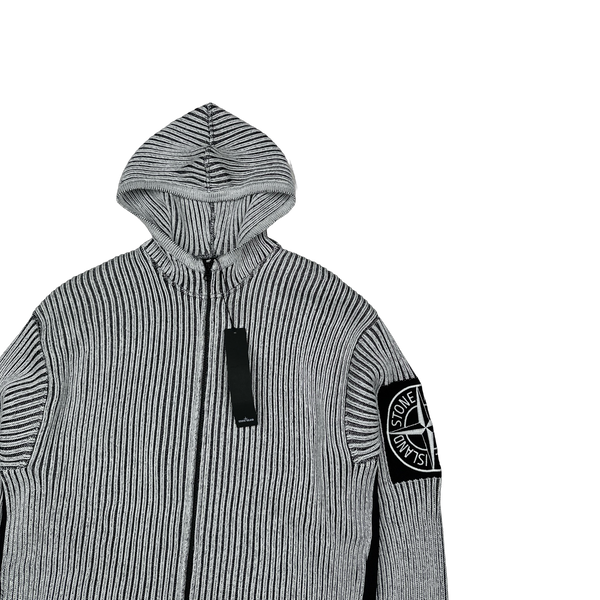 Stone Island 2019 Ribbed Multishade Compass Logo Knitted Hoodie - XL