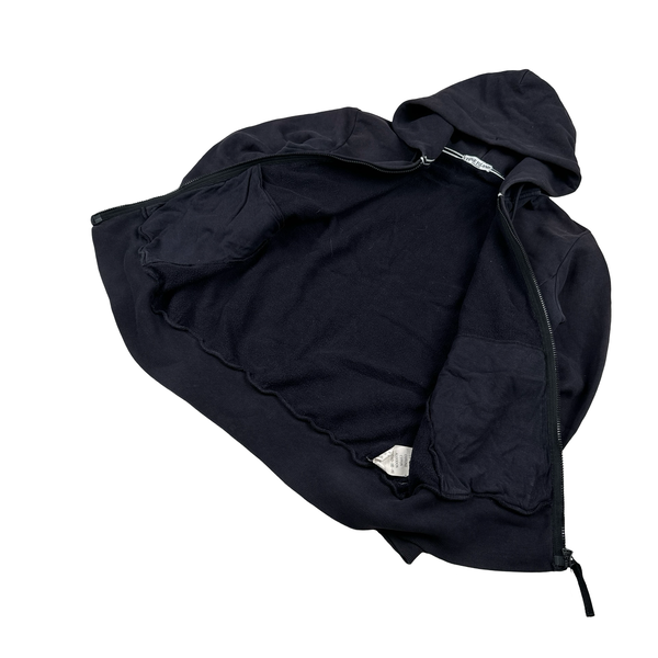 Stone Island 2011 Navy Patch Zipped Hoodie Jumper - Large