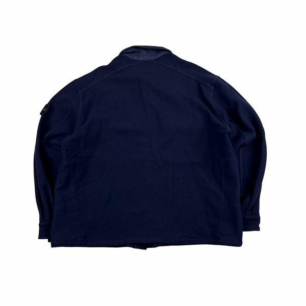 Stone Island 1999 Vintage Navy Lana Wool Multi Pocket Jacket - XXL