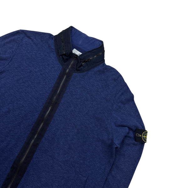 Stone Island Dark Navy Nylon Metal Hood Zipped Jumper - 3XL
