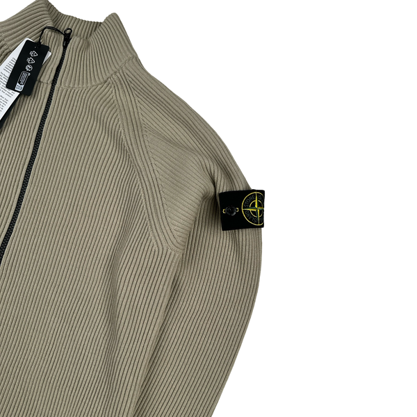 Stone Island 2024 Beige Virgin Wool Knit Jumper - Small