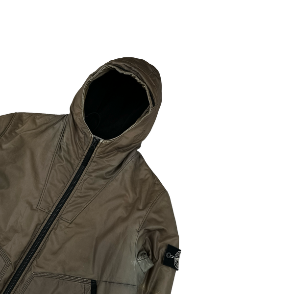 Stone Island 2012 Brown Thermo Reflective Padded Jacket - Large