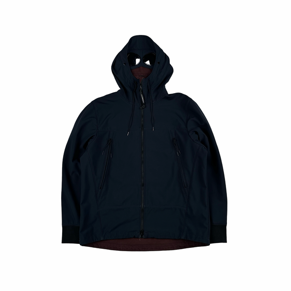 CP Company Navy Hooded Lined Soft Shell Goggle Jacket - 3XL