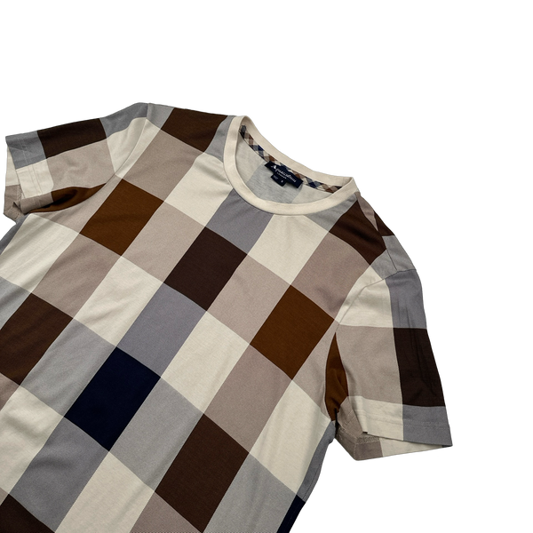 Aquascutum Jumbo Checked T Shirt - Small