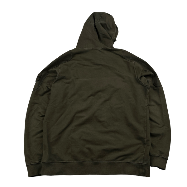 Stone Island 2018 Khaki Ghost Piece Cotton Pullover Hoodie - Medium