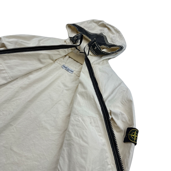 Stone Island 2006 Laminated Cotton Hooded Jacket - Large