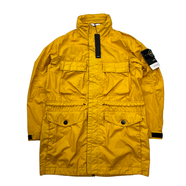 Stone island yellow coat sale