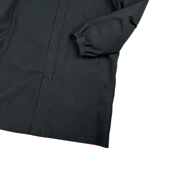 Prada Black Nylon Removable Liner Long Jacket - XXL