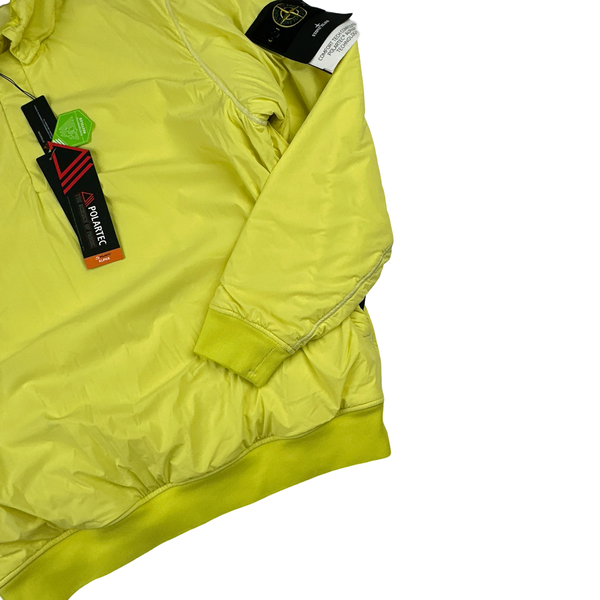 Stone Island 2022 Neon Yellow Comfort Tech Composite Polartec Pullover - Large