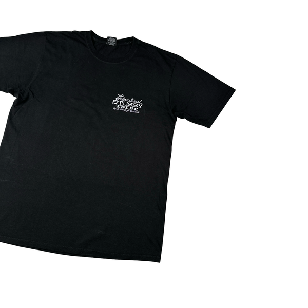 Stussy Black Cotton Graphic T Shirt - Medium