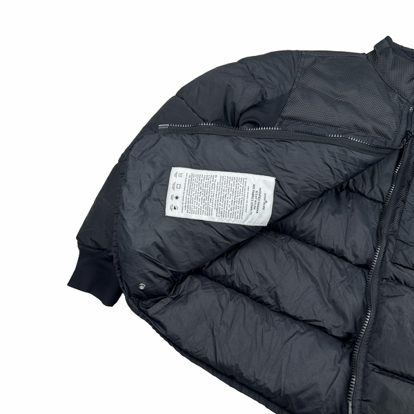 Stone Island 2021 Black Panama 6/3 HT Nylon Mix Fabrics Down- TC Puffer - Medium