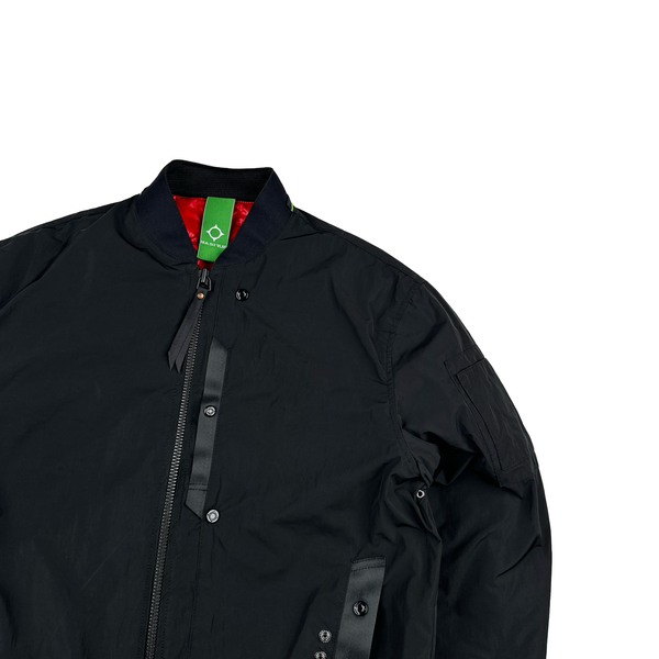 Ma Strum Black Multi Pocket Bomber Jacket - Small