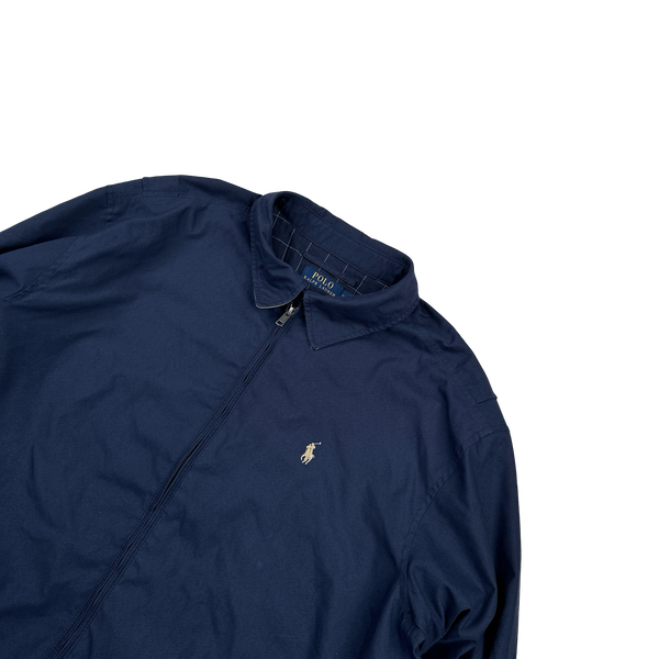 Ralph Lauren Navy Cotton Lined Harrington Jacket - XL