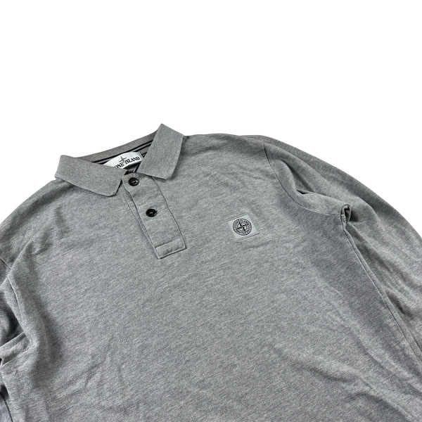 Stone Island 2016 Grey Longsleeve Cotton Polo - Small