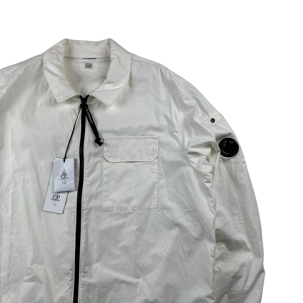 CP Company White Cotton Overshirt - XXL