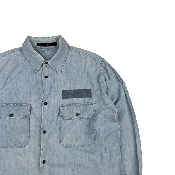 Stone Island Denim Buttoned Overshirt - XL