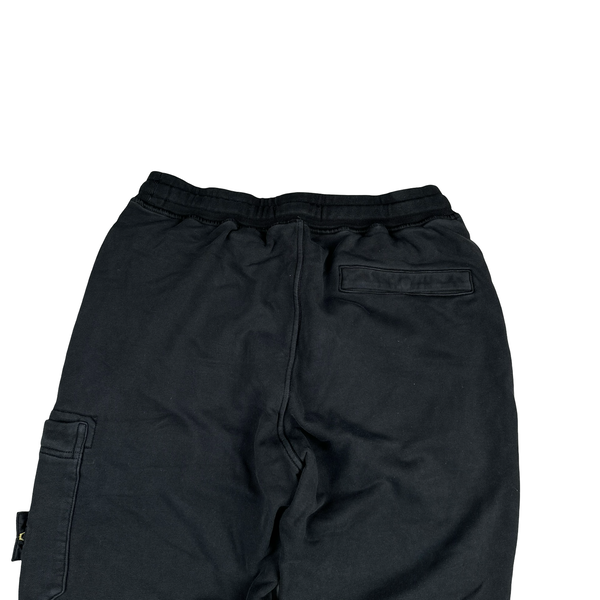 Stone Island Black Cotton Jogging Bottoms - Small