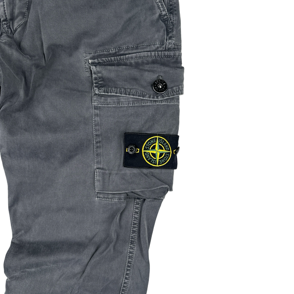 Stone Island 2021 Grey Slim Fit Cargo Trousers - 30"
