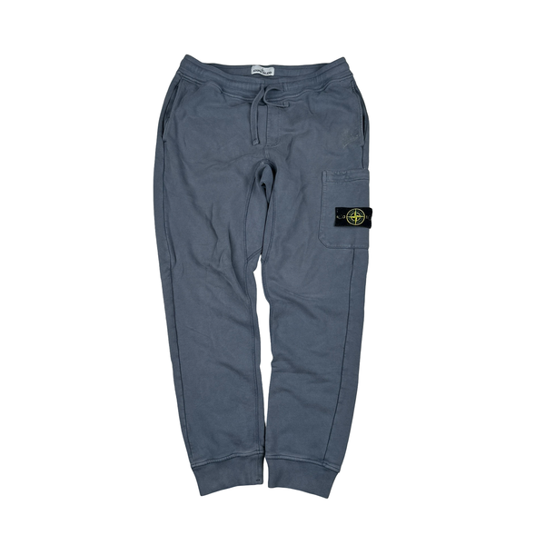 Stone Island Grey Cotton Jogging Bottoms - Large