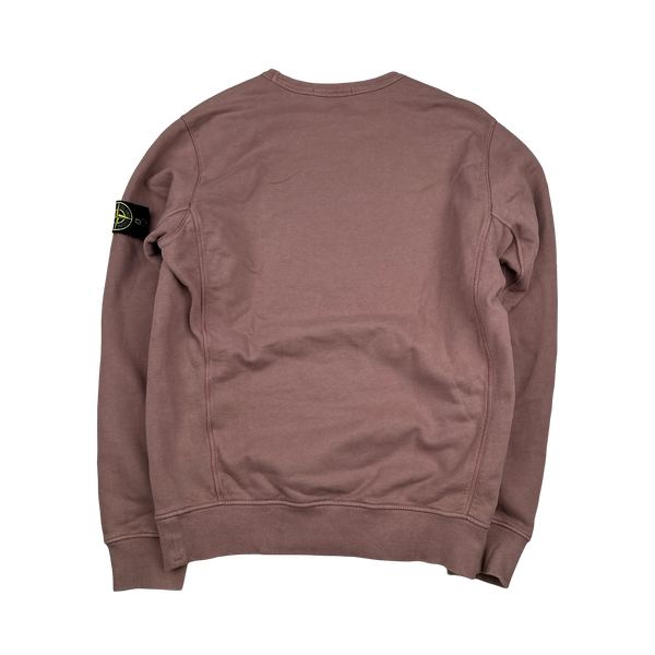 Stone Island 2018 Pink Cotton Crewneck - Large