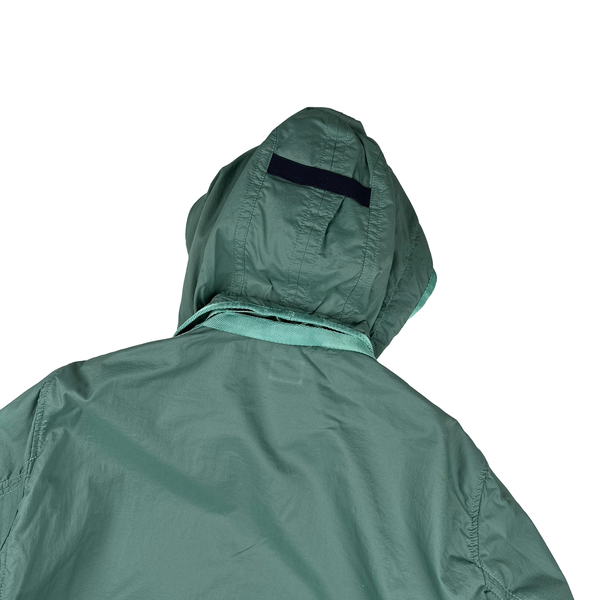 CP Company Vintage Turquoise Removable Hood Neck Tag Jacket - Large