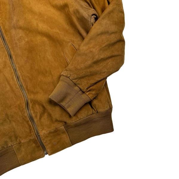 Burberry Suede Nova Check Lining Harrington Bomber Jacket - 3XL
