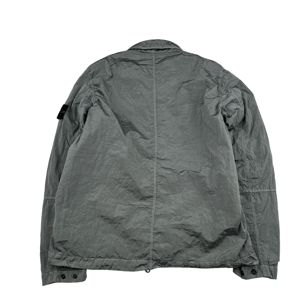 Stone Island 2024 Silver Nylon Metal Overshirt - Medium