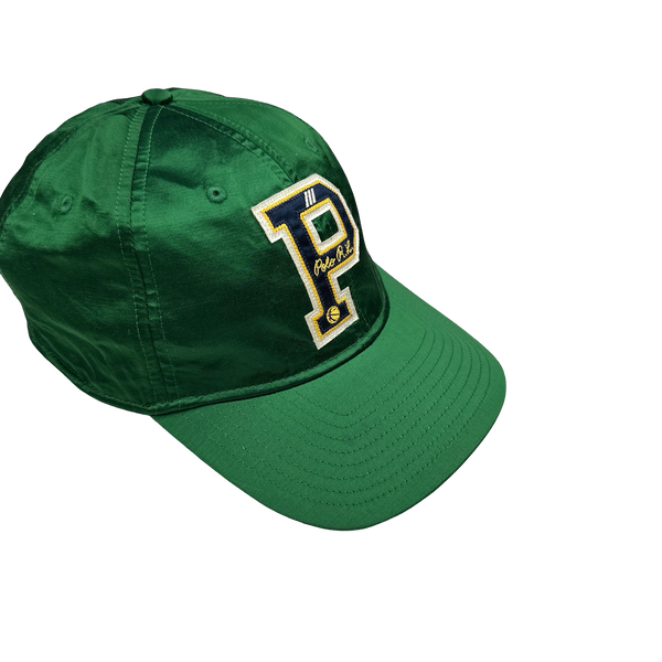 Ralph Lauren Green Satin Polo Embroidered Cap