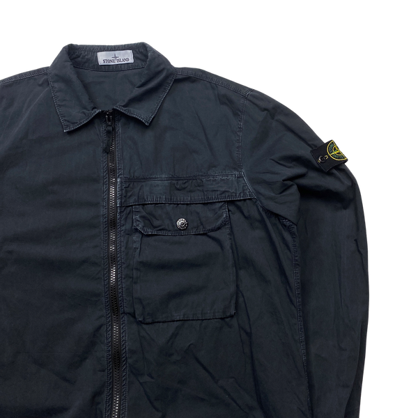 Stone Island 2020 Navy Zipped Overshirt - XXL