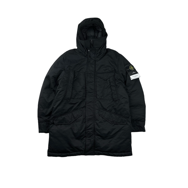Stone Island 2022 Black Opaque Nylon Twill Down TC Puffer - Medium