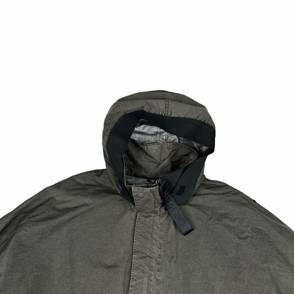 Nemen Grey Nylon Hooded Lightweight Jacket - Large