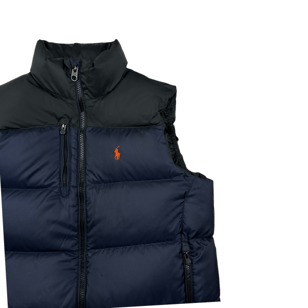 Ralph Lauren Navy Down Puffer Gilet - Medium